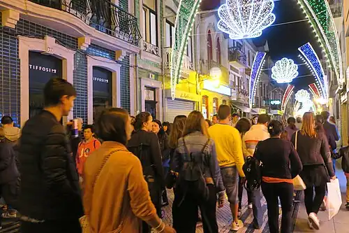 People moving between different sites where the festival hotspots are taking place