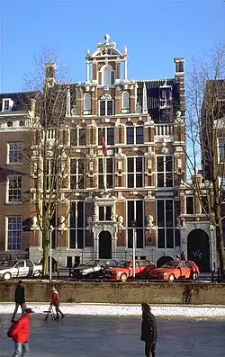 The Huis met de Hoofden in Amsterdam (Netherlands).