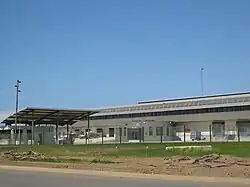 The cargo terminal, taken from the land side