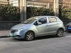 Front quarter view of a Kandi K17A EV