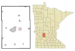 Location of Kandiyohi, Minnesota