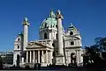Karlskirche, Vienna, 1716–23