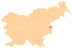 Location of the Municipality of Bistrica ob Sotli in Slovenia