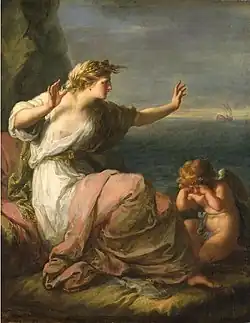 Ariadne Abandoned; by Angelica Kauffmann; before 1782; oil on canvas; 88 x 70.5 cm; Gemäldegalerie Alte Meister, Dresden, Germany[26]