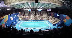 Pools at the arena during the World Water Sports Championship