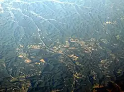 Aerial view of the AA Highway southern spur in Carter County