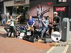 Keywest busking on Grafton Street, Dublin, 2014
