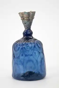 Pattern-moulded flask, 10th or 11th century, 19.8&nbsp;cm high