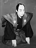 Nakamura Kichiemon I Takebe Genzō, in Sugawara Denju Tenarai Kagami, March 1943