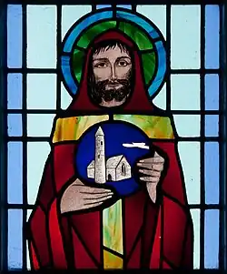 Church window image of Saint Benen