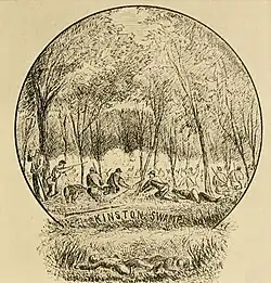 Drawing of Kinston Swamp by a member of the 45th Regiment Massachusetts Volunteer Infantry