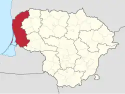 Location of Klaipėda County