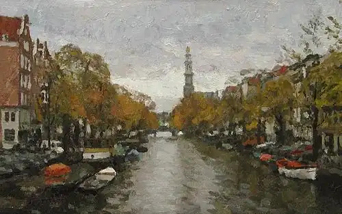 Prinsengracht with Westertoren, fall. Frans Koppelaar