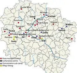Mass murder locations in Kujawsko-Pomorskie