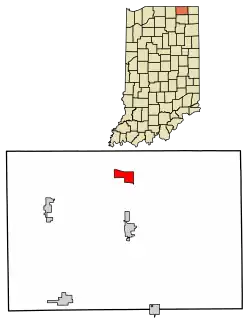 Location in LaGrange County, Indiana