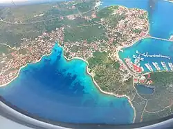 Rogoznica seen from airplane