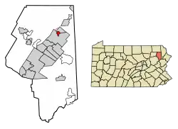 Location of Jermyn in Lackawanna County, Pennsylvania