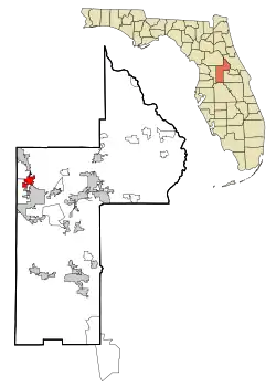 Location in Lake County and the state of Florida