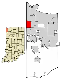 Location of Munster in Lake County, Indiana.