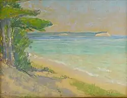 Lake Michigan, 1930, pastel on board. Private collection.