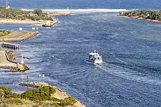The Entrance to Gippsland Lakes at Lakes Entrance