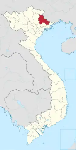 Location of Lạng Sơn within Vietnam.