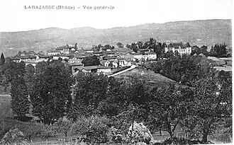 A general view of Larajasse, at the beginning of the 20th century