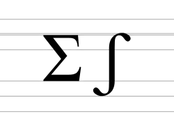 S in the forms of cursive writing