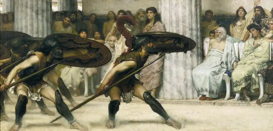 A Pyrrhic Dance by Lawrence Alma-Tadema