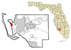 Location in Lee County and the state of Florida