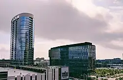 360 Market Square (left) Cummins' Indianapolis distribution headquarters (right).
