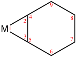 Labeled bond angles that are given in table