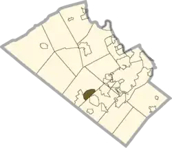 Location of Trexlertown in Lehigh County, Pennsylvania