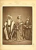 1. Arab lady from Jerusalem 2. Fellah from around Jerusalem 3. Fellah woman from around Jerusalem