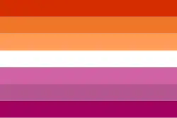 Lesbian, (since 2018; seven stripes)