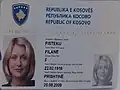 Obverse side of the 2008 Kosovo non-biometric ID card