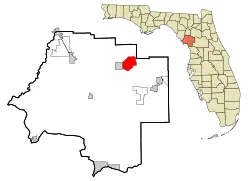 Location in Levy County and the state of Florida