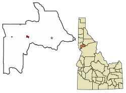 Location of Craigmont in Lewis County, Idaho.