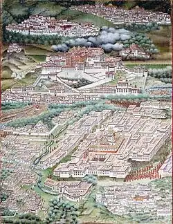 Lhasa; Painting by B. Sharav, Early 20th century