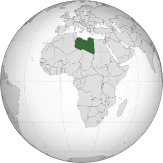 Location of Libya