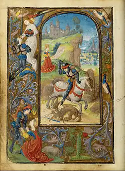 Lieven van Lathem, a page from Roman de Gillion de Trazegnies, 1471
