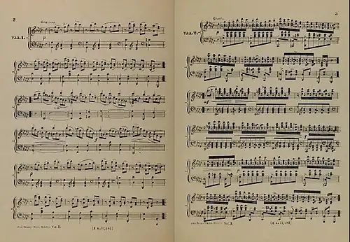 Pages 2–3 of the musical composition Llwyn Onn (The Ash Grove) by John Thomas