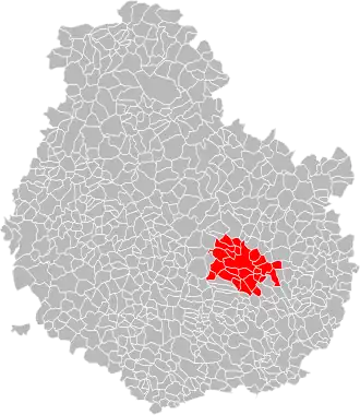 Location of Dijon Métropole in the Côte-d'Or department .