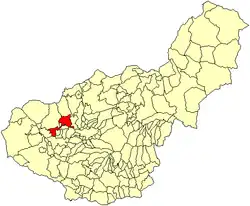Location of Pinos Puente
