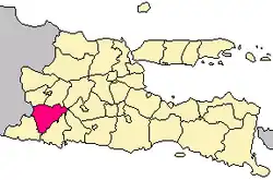 Location of Ponorogo Regency in East Java