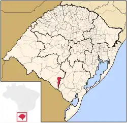 Location of Hulha Negra in Rio Grande do Sul