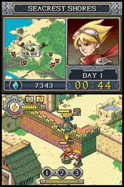 Screenshot of Lock's Quest gameplay.