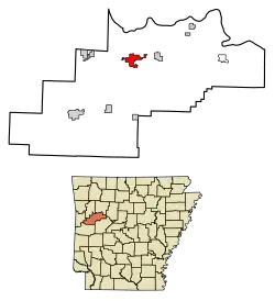 Location in Logan County, Arkansas