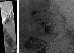 Lohse Crater Gullies on Central Peak. Image located in Argyre quadrangle.