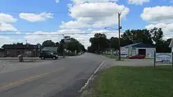 Looking west at the intersection of US Highway 50 and Ohio Highway 327